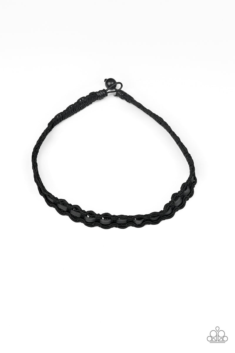 Paparazzi Track Tracker Black Urban Necklace Of Grace and Glam