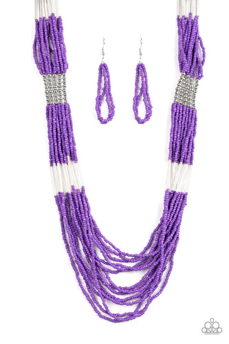 Paparazzi Let It Bead Purple Necklace