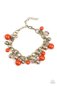 Paparazzi Grit and Glamour - Orange Bracelet
