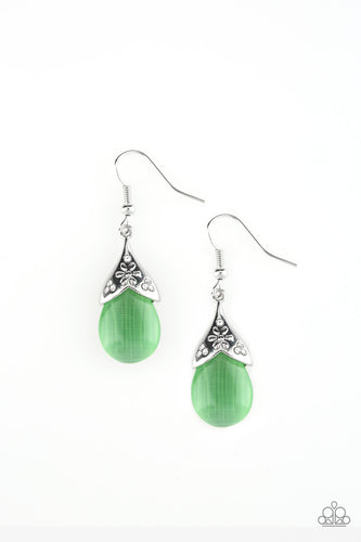 Paparazzi Spring Dew - Green Earring