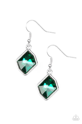 Paparazzi Glow It Up - Green Earrings 