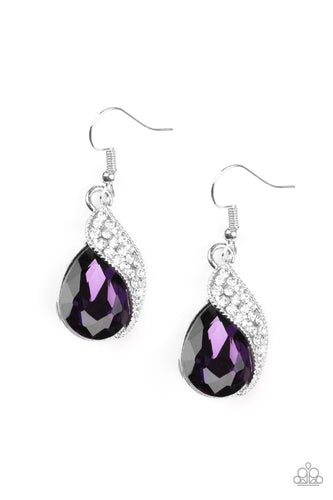 Paparazzi Easy Elegance - Purple Earrings