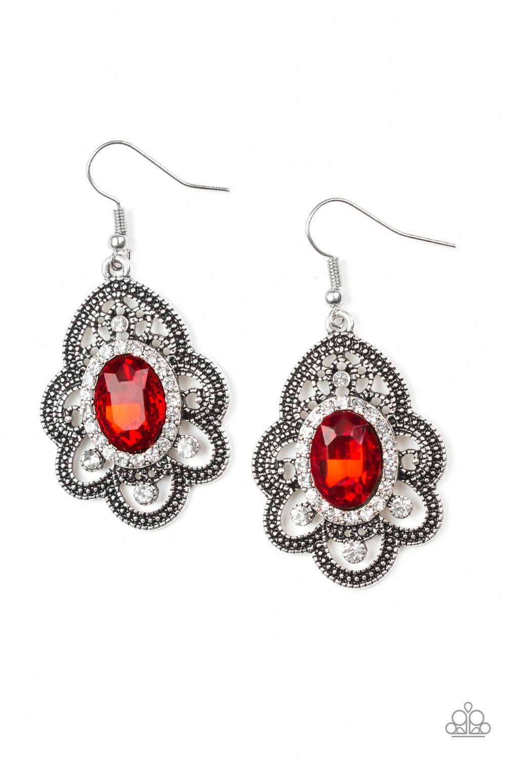 Paparazzi Reign Supreme - Red Earrings 