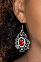 Load image into Gallery viewer, Paparazzi Reign Supreme - Red Earrings 