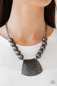 Paparazzi Large and In Charge - Black Necklace