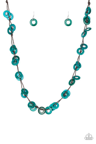 Paparazzi Waikiki Winds - Blue Necklace