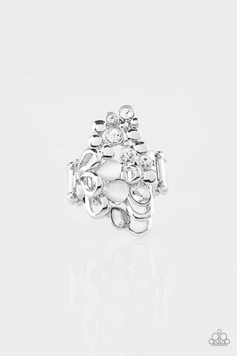 Paparazzi Sparkle Splash - White Ring