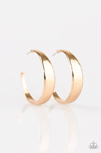 Paparazzi HOOP and Holler - Gold Earring