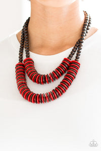 Paparazzi Dominican Disco - Red Necklace
