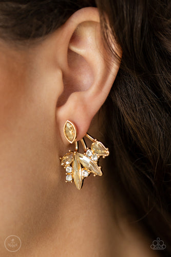 Paparazzi Deco Dynamite - Gold Earrings 