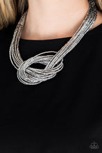 Load image into Gallery viewer, Paparazzi Knotted Knockout - Silver Necklace