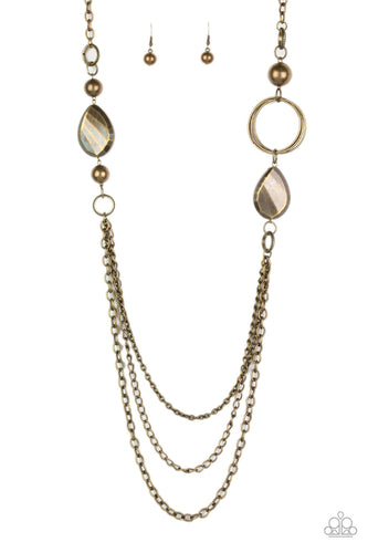 Paparazzi Rebels Have More Fun - Brass Necklace