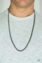 Load image into Gallery viewer, Paparazzi First Rule Of Fight Club - Black Urban Necklace