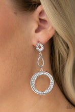 Load image into Gallery viewer, Paparazzi On The Glamour Scene - White Earrings