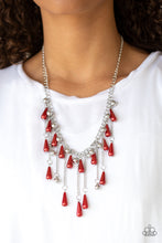 Load image into Gallery viewer, Paparazzi Fleur de Fringe - Red Necklace 