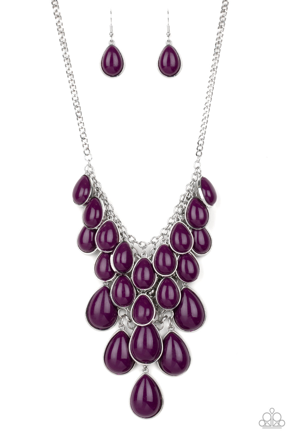 Paparazzi Shop Til You TEARDROP - Purple Necklace