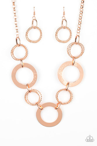 Paparazzi Ringed in Radiance - Copper Necklace