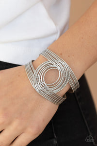 Paparazzi Rustic Coils - Silver Bracelet