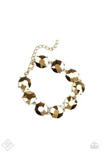 Paparazzi Fabulously Flashy - Brass Bracelet - August 2020 Magnificent Musings