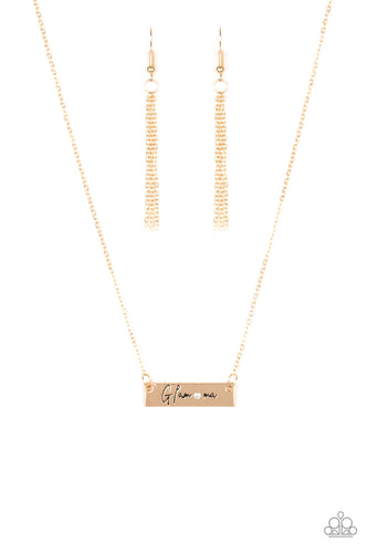 Paparazzi The GLAM-ma - Gold Neckalce