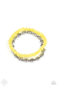 Paparazzi Dewy Dandelions - Yellow Bracelet 