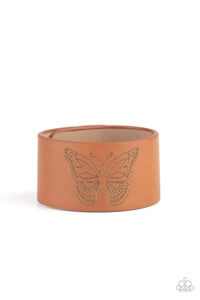 Paparazzi Flirty Flutter - Brown Bracelet