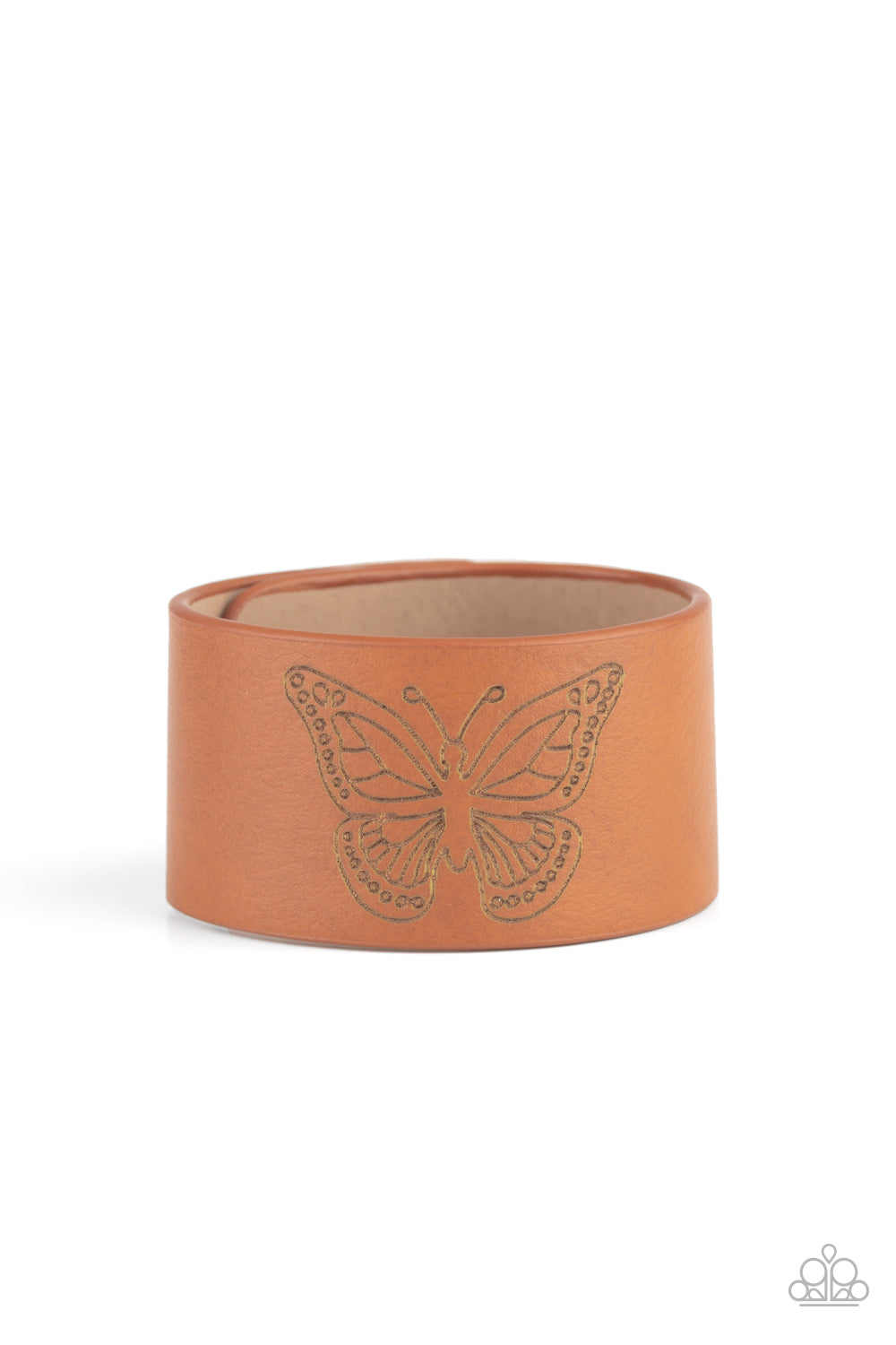 Paparazzi Flirty Flutter - Brown Bracelet