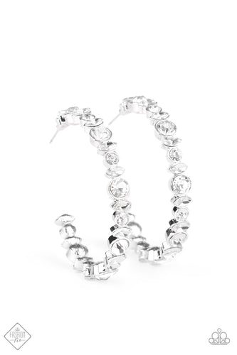 Paparazzi Can I Have Your Attention? - White Earrings - Fashion Fix September 2020