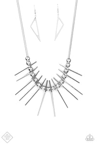 Paparazzi Fully Charged - Silver Necklace - December 2020 Fashion Fix