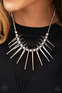 Paparazzi Fully Charged - Silver Necklace - December 2020 Fashion Fix