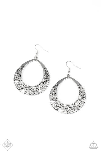 Paparazzi Vineyard Venture - Silver Earrings - Fashion Fix September 2020