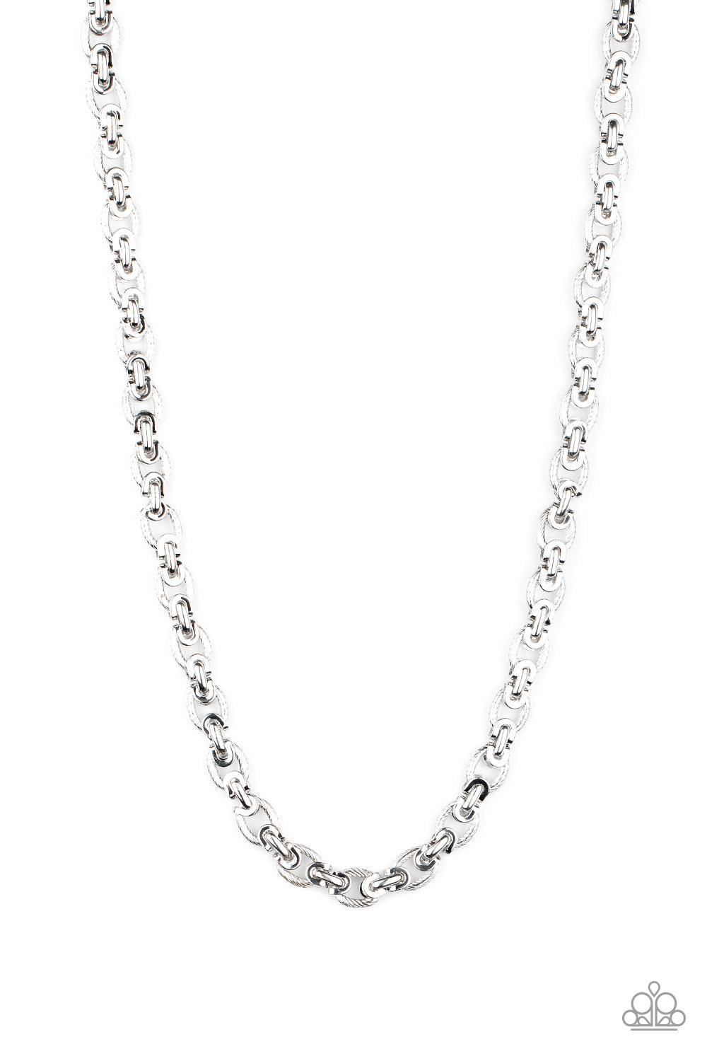 Paparazzi Grit and Gridiron - Silver Necklace