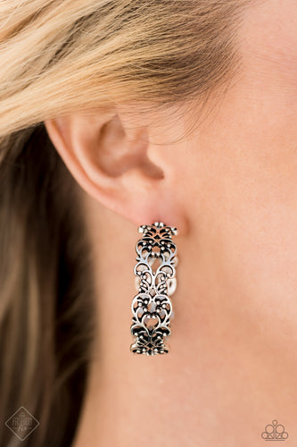 Paparazzi Laurel Wreaths - Silver Earrings - December 2020 Fashion Fix