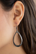 Load image into Gallery viewer, Paparazzi BEVEL-headed Brilliance Earrings - Black