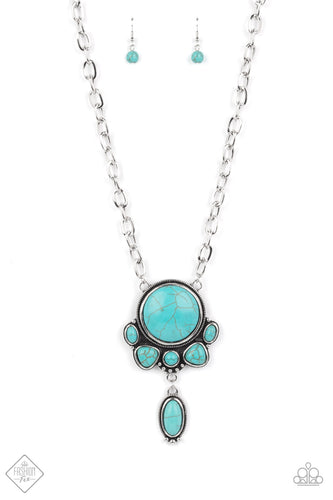 Paparazzi Geographically Gorgeous - Blue Necklace - Fashion Fix - March 2021