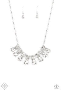 Paparazzi Sparkly Ever After White Necklace-Fashion Fix-May 2021