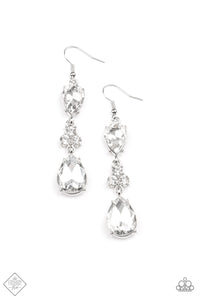 Paparazzi Once Upon a Twinkle White Earring-Fashion Fix-May 2021