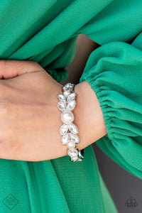 Paparazzi Regal Reminiscence - White Bracelet July Fashion Fix