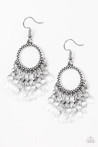 Paparazzi Paradise Palace - White Earrings