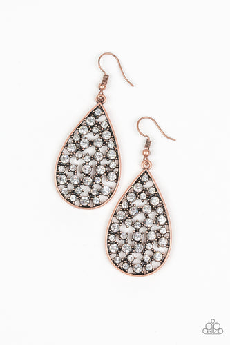 Paparazzi Call Me Ms Universe - Copper Earrings
