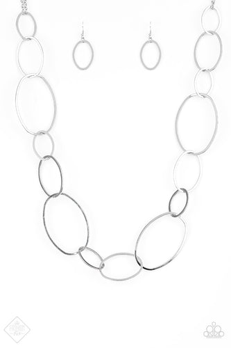 Paparazzi City Circuit - Silver Necklace