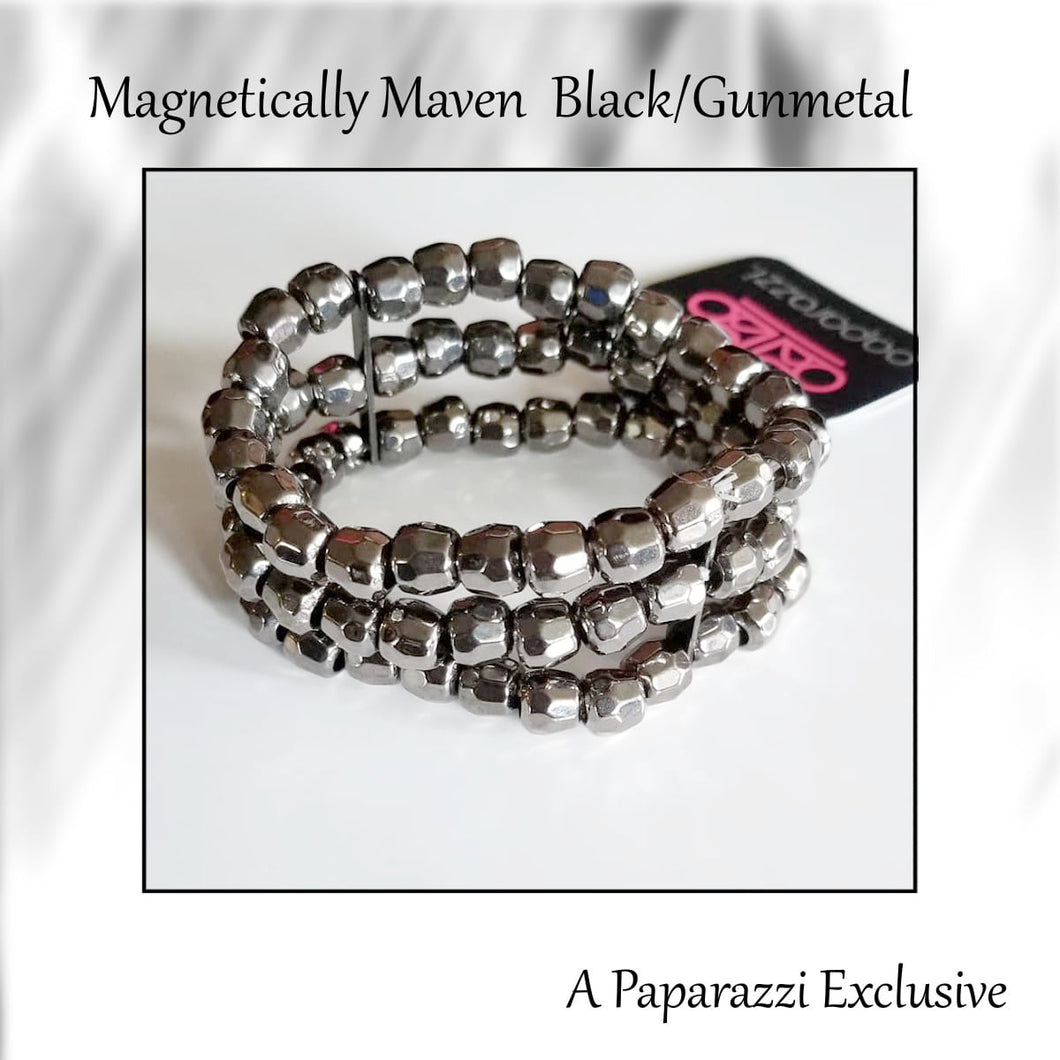 Paparazzi Magnetically Maven Black Bracelet