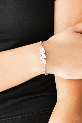 Paparazzi Pretty Priceless Bracelet - White Bracelet