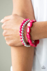 Paparazzi Color Venture - Pink Bracelet