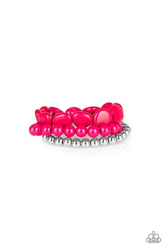 Paparazzi Color Venture - Pink Bracelet